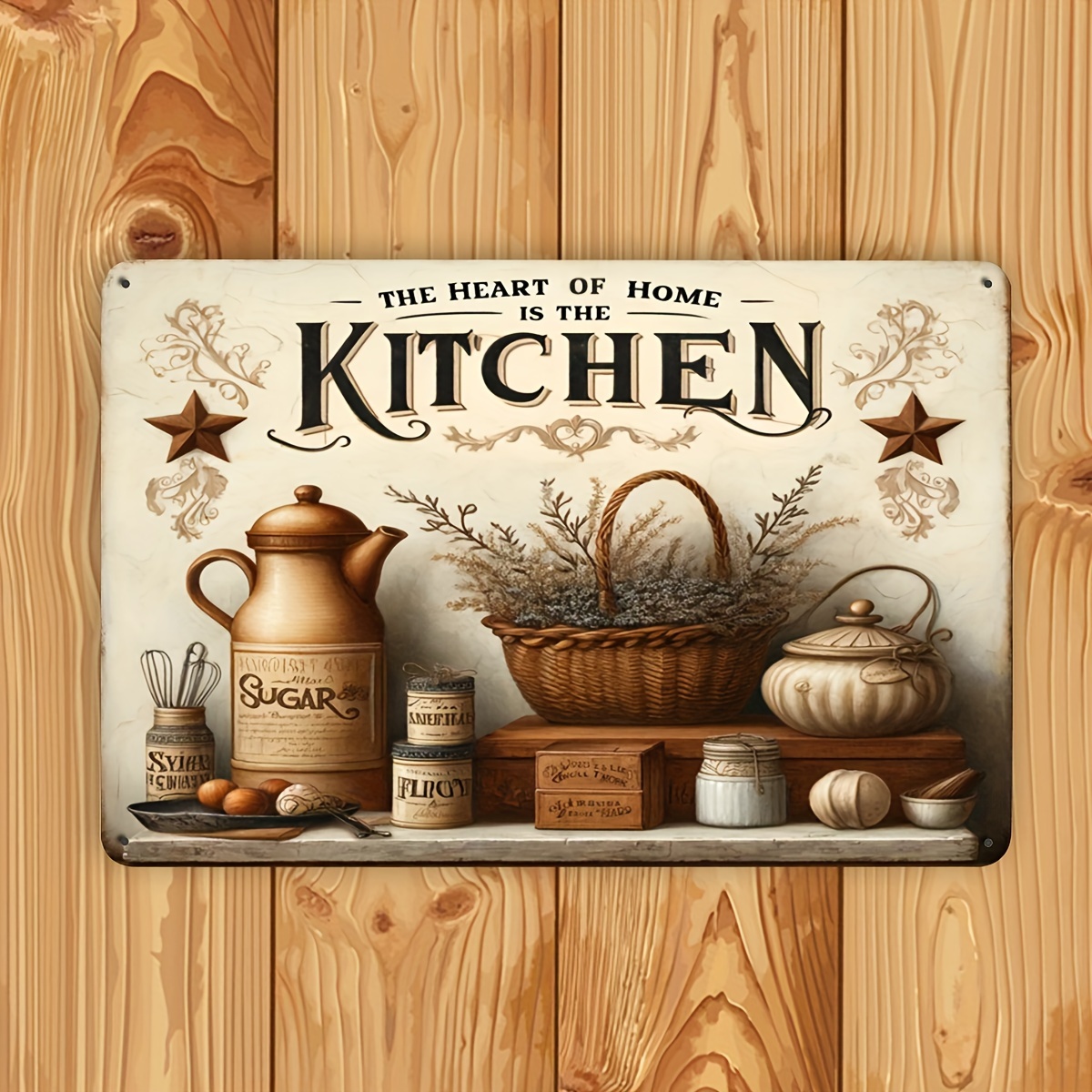 Home Cooking Quotes - (Peinture sur métal 2D) Décoration murale
