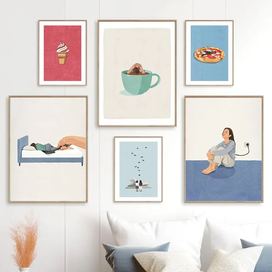 Home Cooking Reading - Affiche d'art humoristique et drôle sur