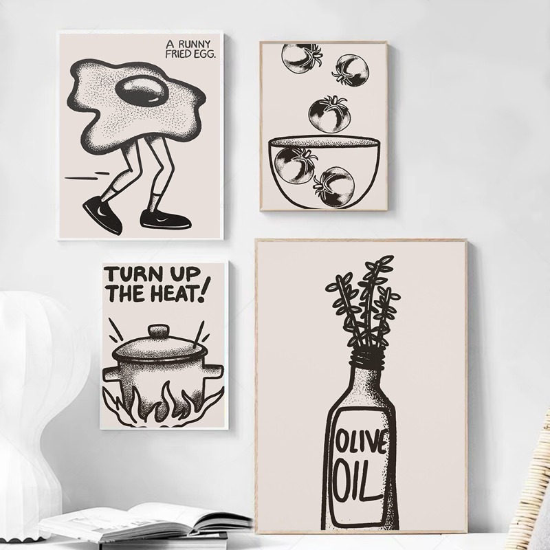 Home Cooking Quotes - Impressions murales de cuisine d'art de