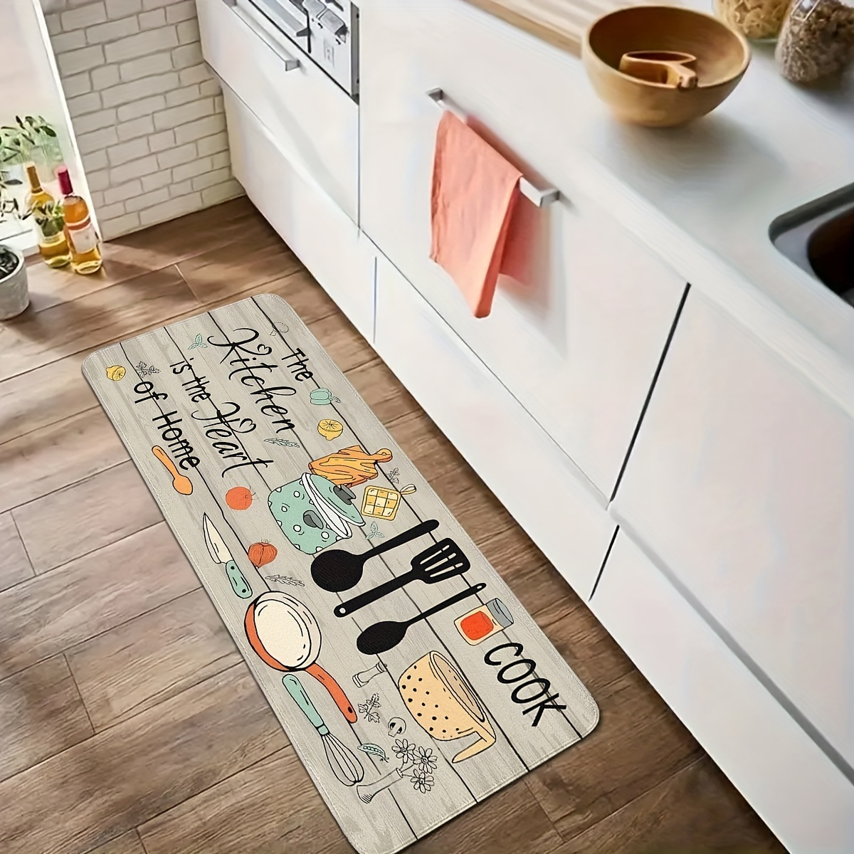 Tapis de cuisine imprimé avec  - Home Cooking Quotes avis et prix