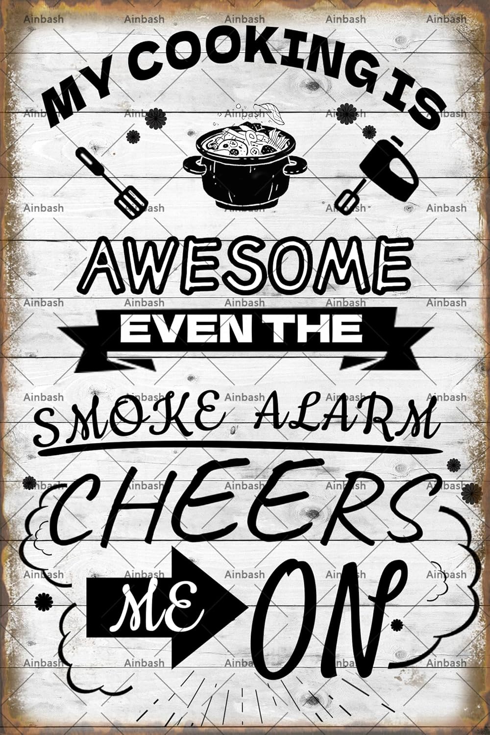 Plaque en métal amusante « Ma  - Home Cooking Quotes avis et prix