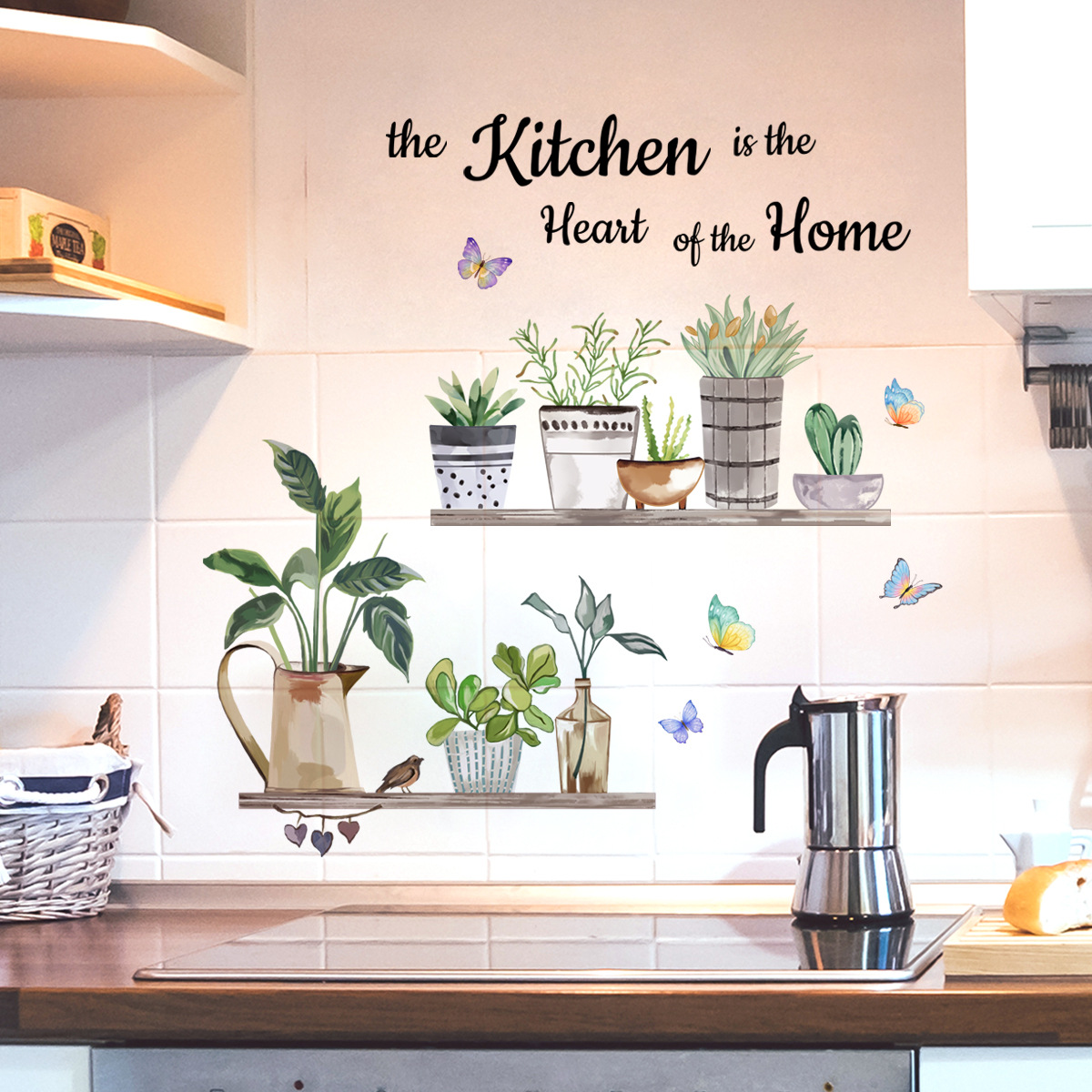 Autocollants muraux plantes ve - Home Cooking Quotes avis et prix