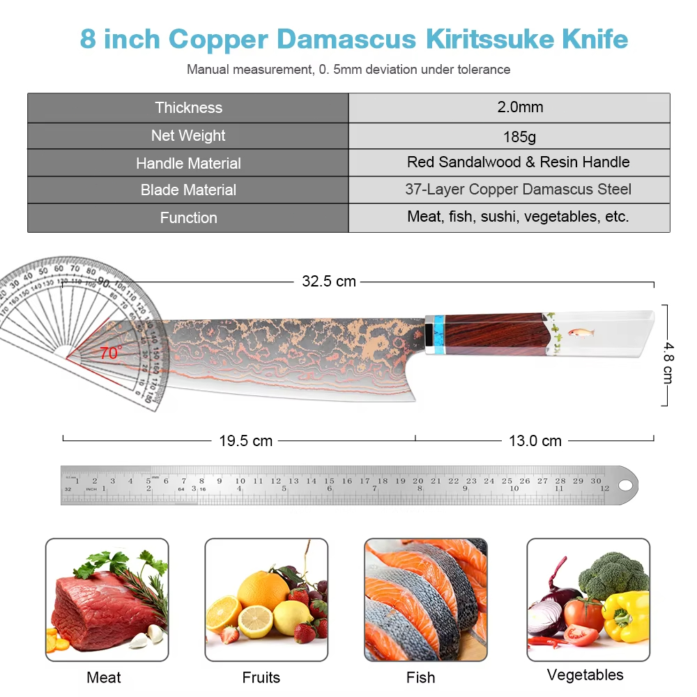 Couteau de Chef Kiritsuke, 8 p - Home Cooking In Japanese avis et prix