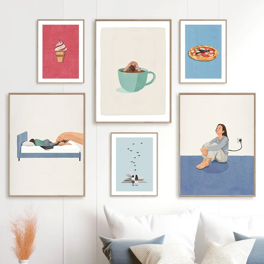 Affiche d'art humoristique et  - Home Cooking Reading avis et prix