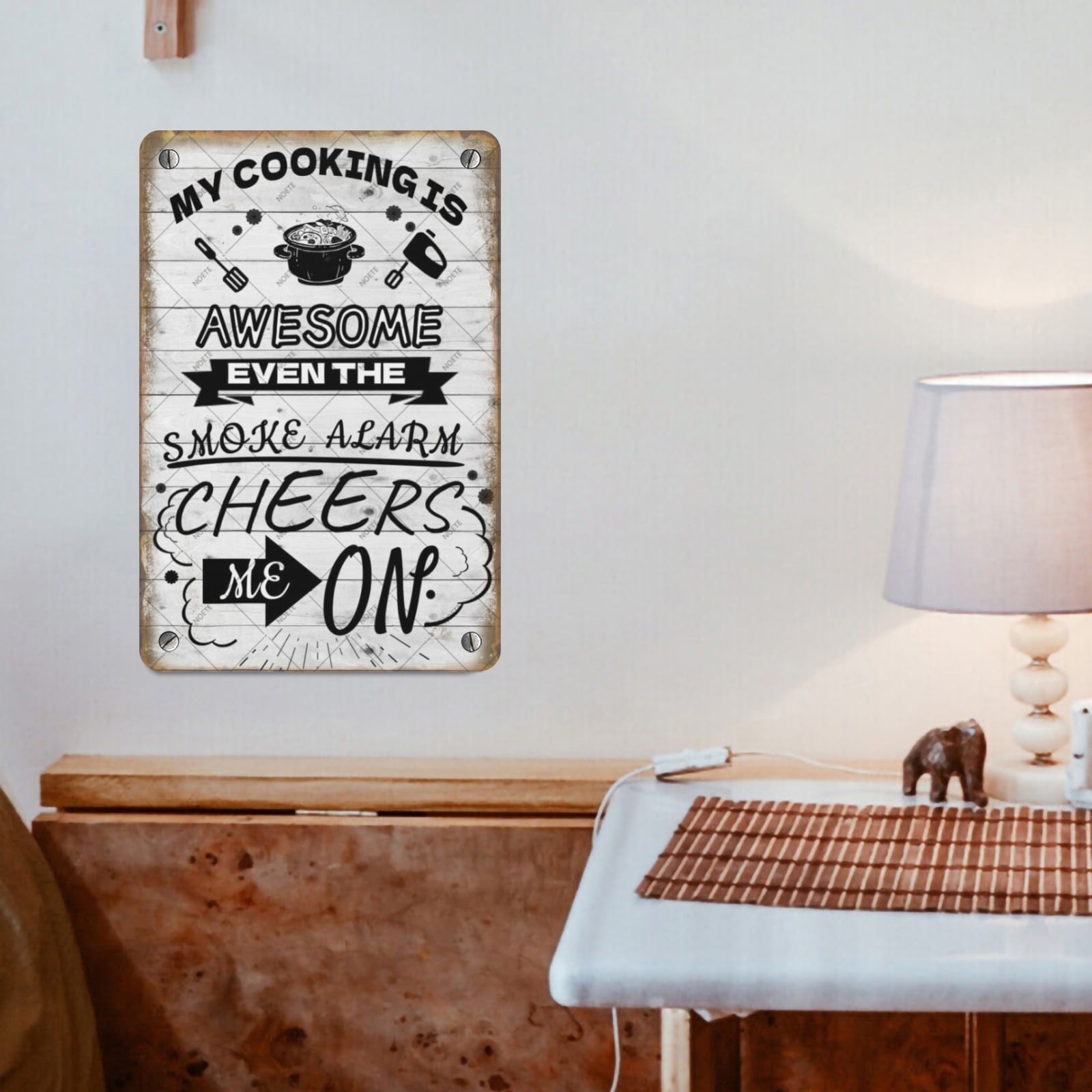 Plaque Métallique Noete avec C - Home Cooking Quotes avis et prix